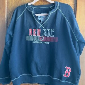 Vintage Red Sox Navy Crewneck Sweatshirt Boston Baseball